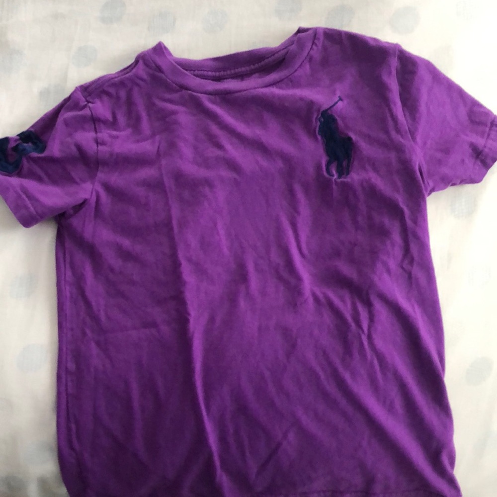 Polo Ralph Lauren unisex T-shirt Sz 7 purple, EUC